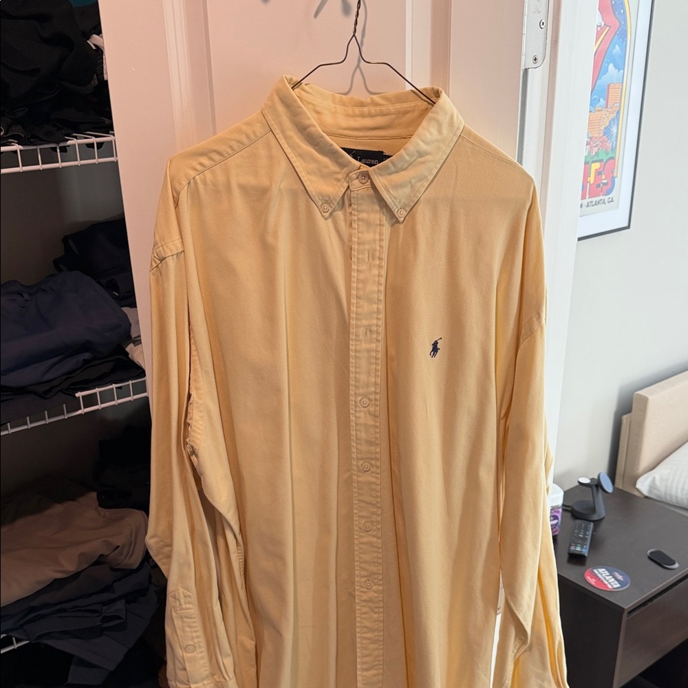 Polo by Ralph Lauren Light Yellow Button Down Shirt
